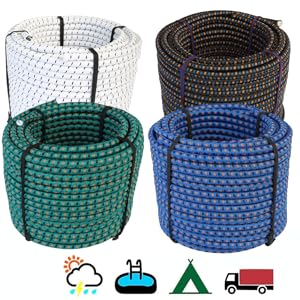 cuerda elastica negro chine blanco recubrimiento tiendas lonas piscina atar atadura amarrar