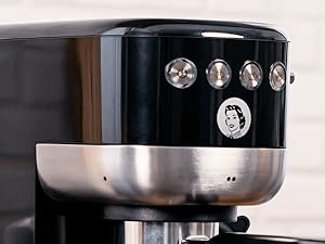 Cafetera con botones de selección para café espresso personalizado