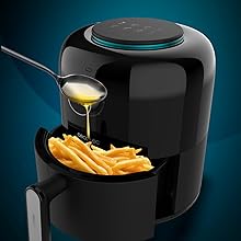 freidora sin aceite de aire caliente air fryer de 2,5 Litros dietética potencia 1200 W horno cocina
