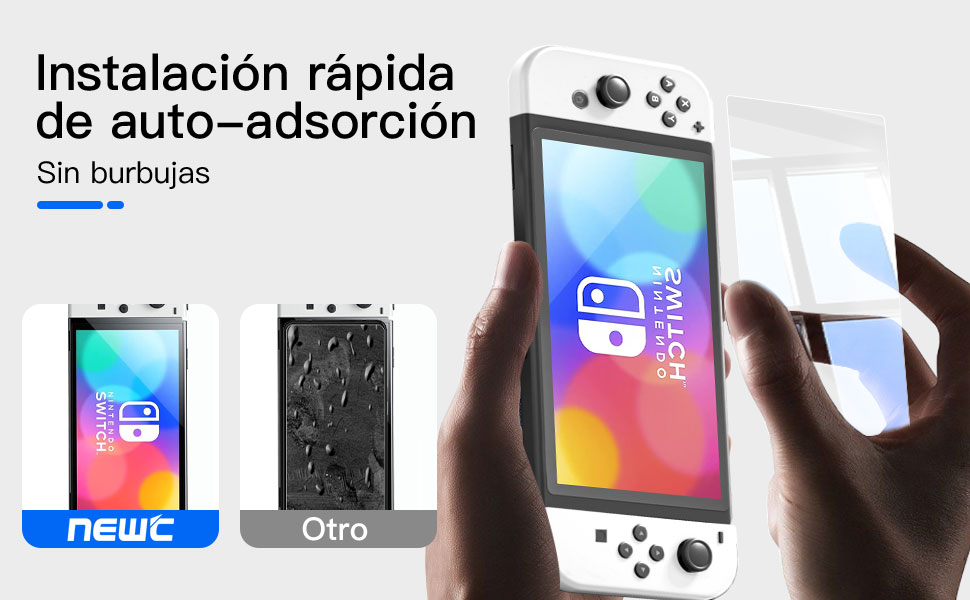 Nintendo Switch (modèle OLED) Protector de pantalla de vidrio templado