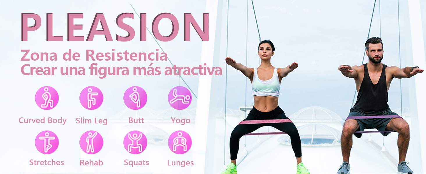 PLEASION Bandas Elasticas Musculacion Fitness