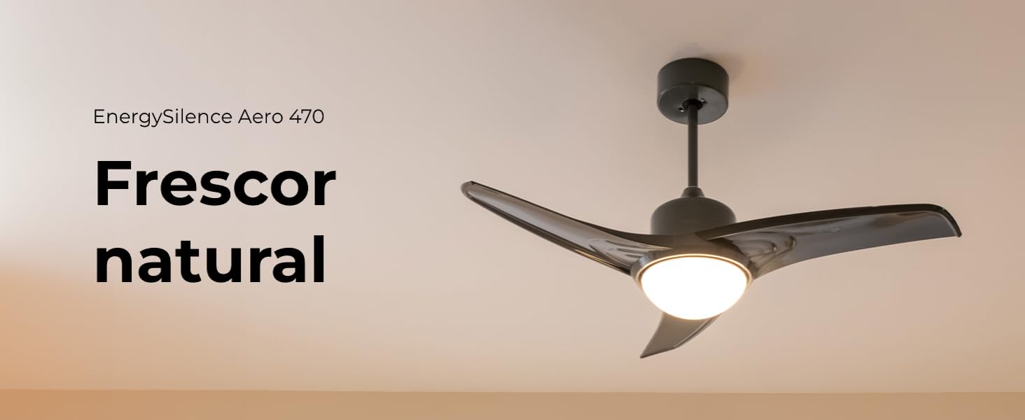ventilador de techo con luz led ventiladores lampara aspas silencioso dormitorio Cecotec ceiling fan