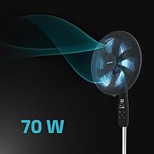 ventilador de pie con potencia de 70 W de cecotec