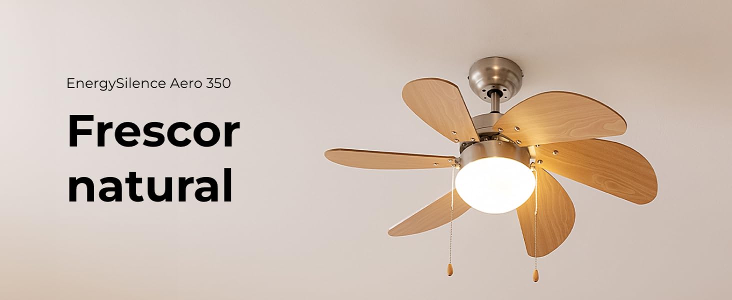 ventilador de techo con luz led ventiladores lampara aspas silencioso dormitorio Cecotec ceiling fan