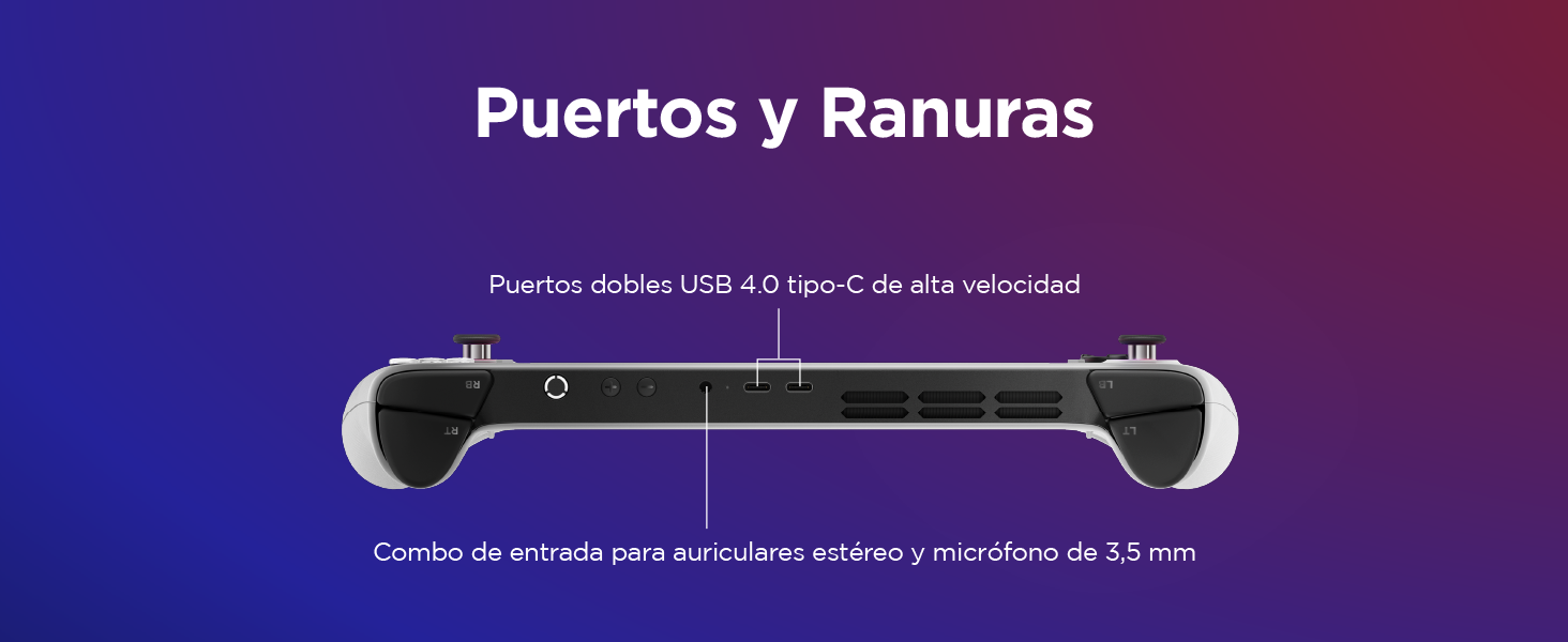 Lenovo Legion Go S - Imagen puertos y ranuras