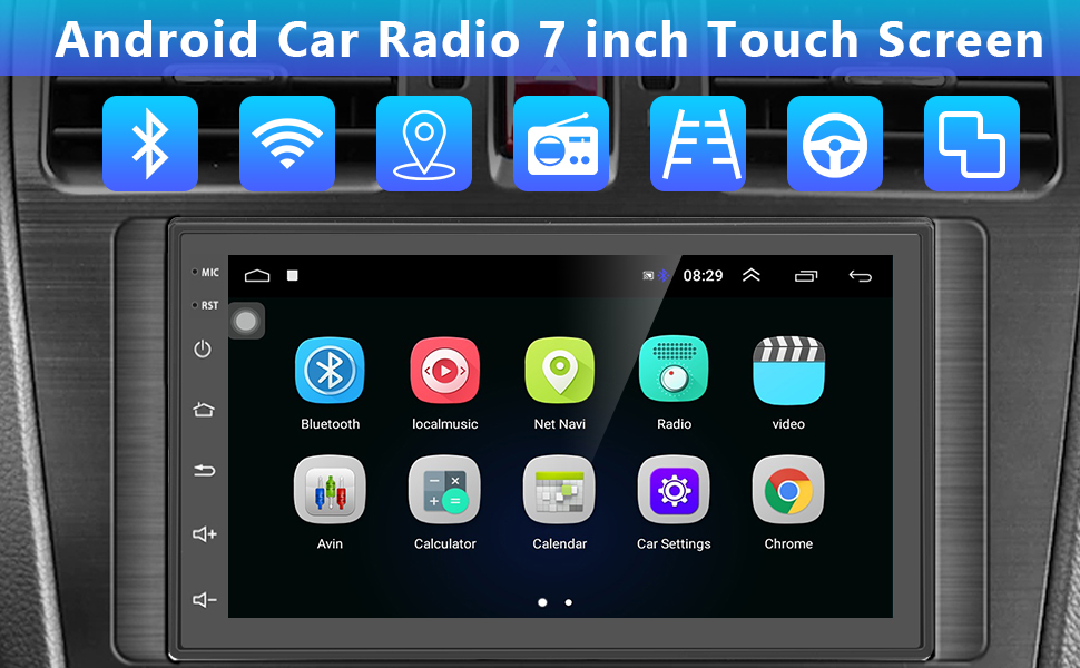 android 7 inch touch screen radio