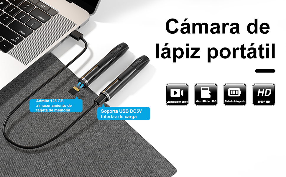 1080P Camara Espia Bolígrafo