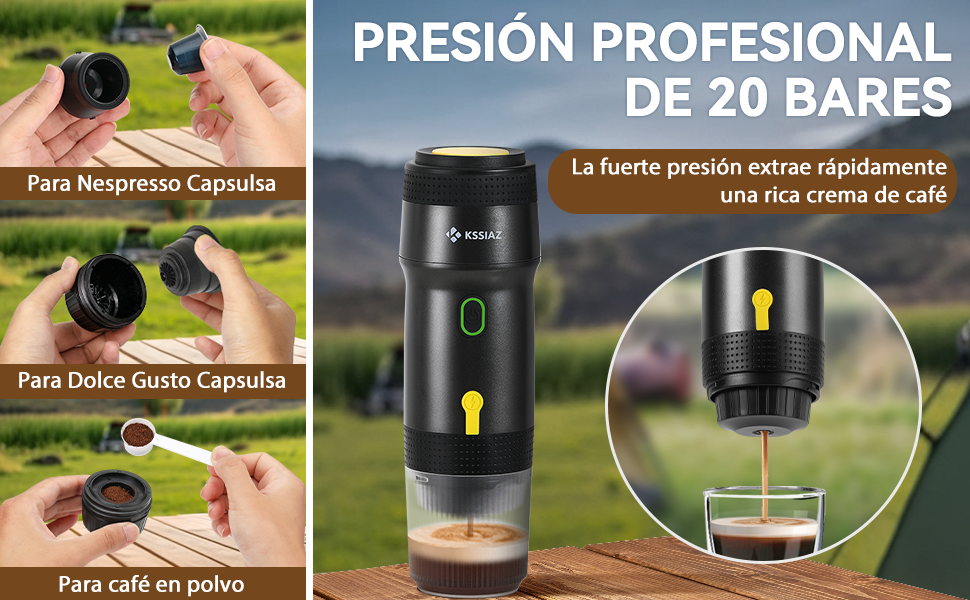 mini cafetera espresso cafetera portátil camping cafetera espresso automática cafetera