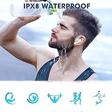 IPX8 súper impermeable y resistente al sudor