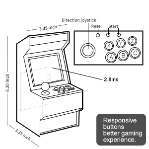 SIZE OF GAME MACHINE