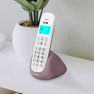 spc art teléfono inalámbrico manos libres identificador de llamadas dect