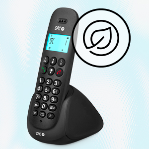 spc art teléfono inalámbrico manos libres identificador de llamadas dect