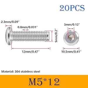 Tornillos Hexagonales de Cabeza Plana