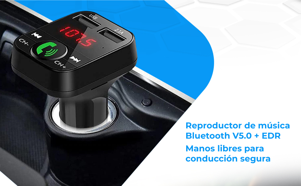 Transmisor FM Bluetooth Para Coche y Camión