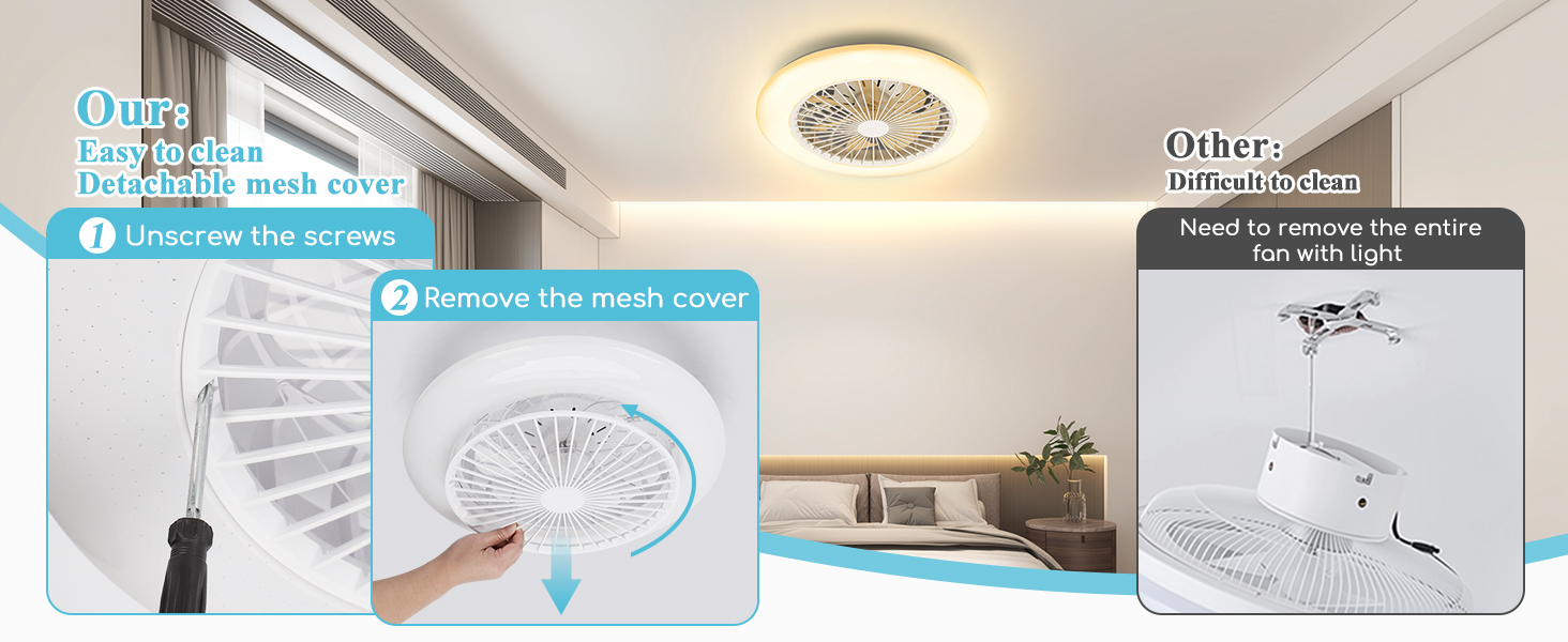 Ventilador de Techo con Luz