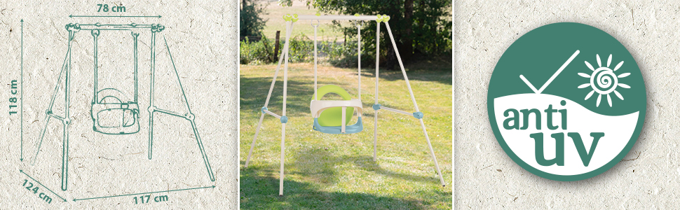 7600830306 S.LIFE COLUMPIO METAL BABY SWING