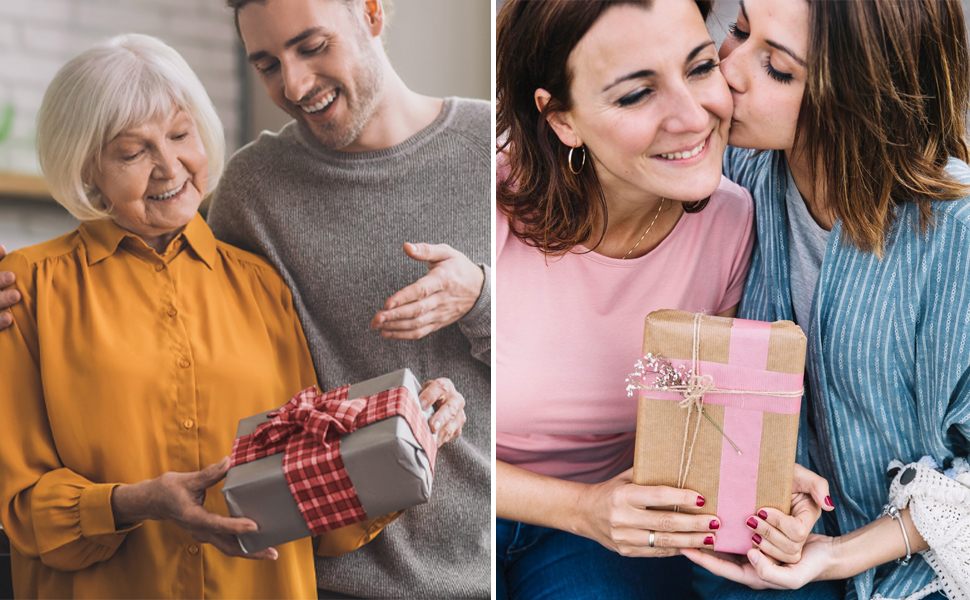 Regalo para madre mamá en fiesta de cumpleaños y navidad