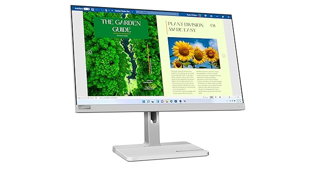 Imagen frontal monitor Lenovo L24m-40 sobre fondo blanco