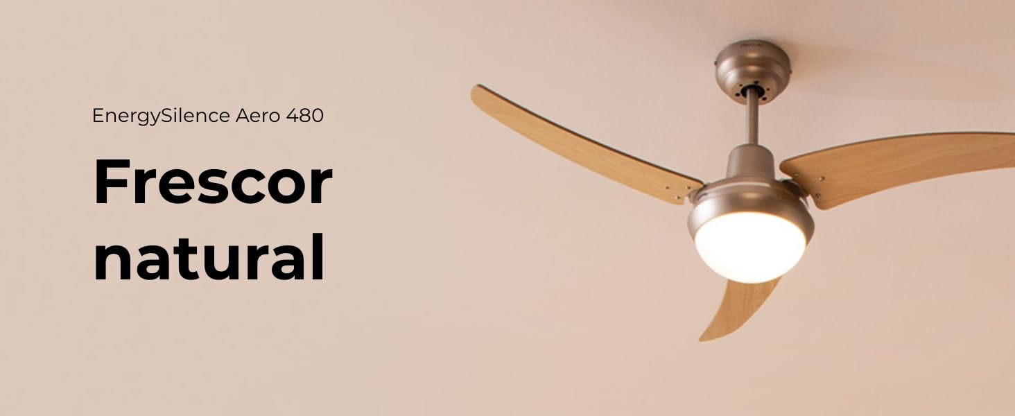 ventilador de techo con luz led ventiladores lampara aspas silencioso dormitorio Cecotec ceiling fan