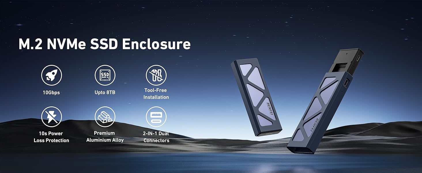 BENFEI M.2 NVME SSD Enclosure