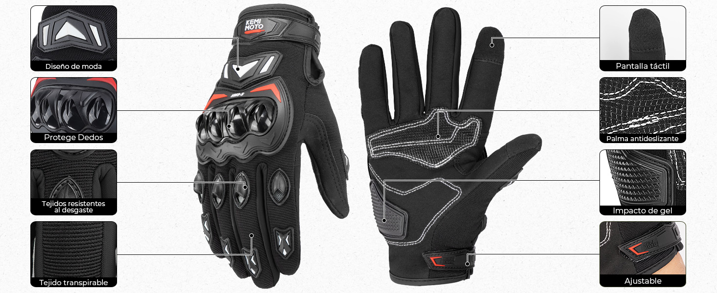guantes moto verano