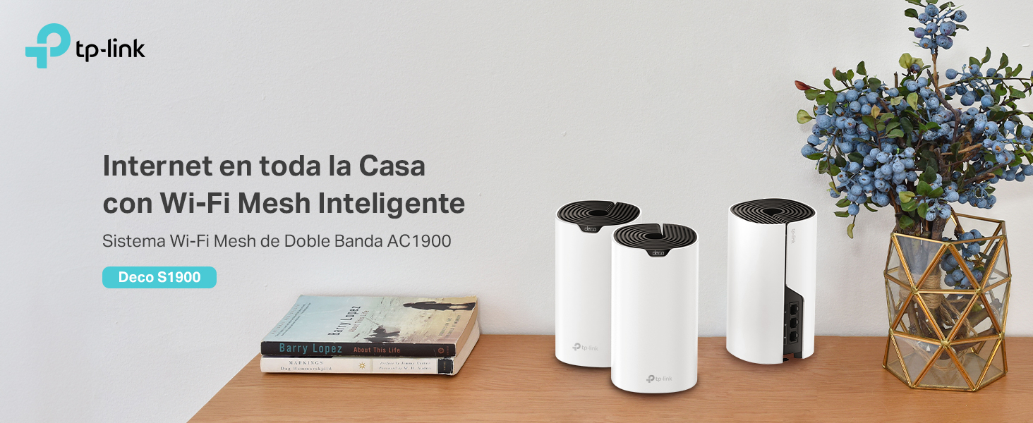Deco S1900 - Sistema Wi-Fi Mesh de Doble Banda Alta velocidad AC1900 Wi-Fi