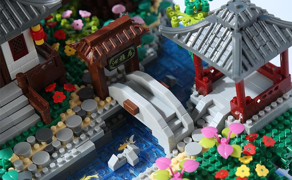 Juego de construcción Ligero para casa de bonsái japonés Sakura (3320 Piezas)