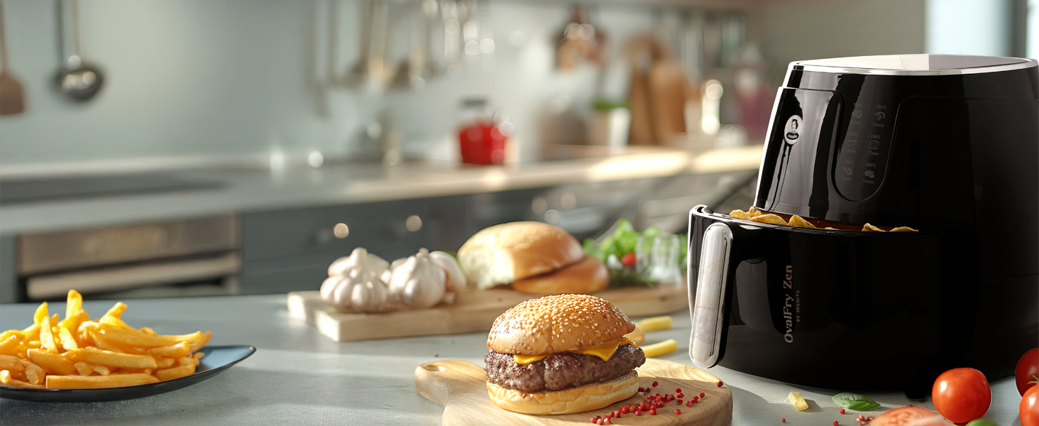 Juanita Ovalfry Freidora de Aire 6L, airfryer