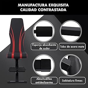 Banco de Musculación de T-LoVendo Plegable Ajustable Multifunctional Gimnasio, vista general