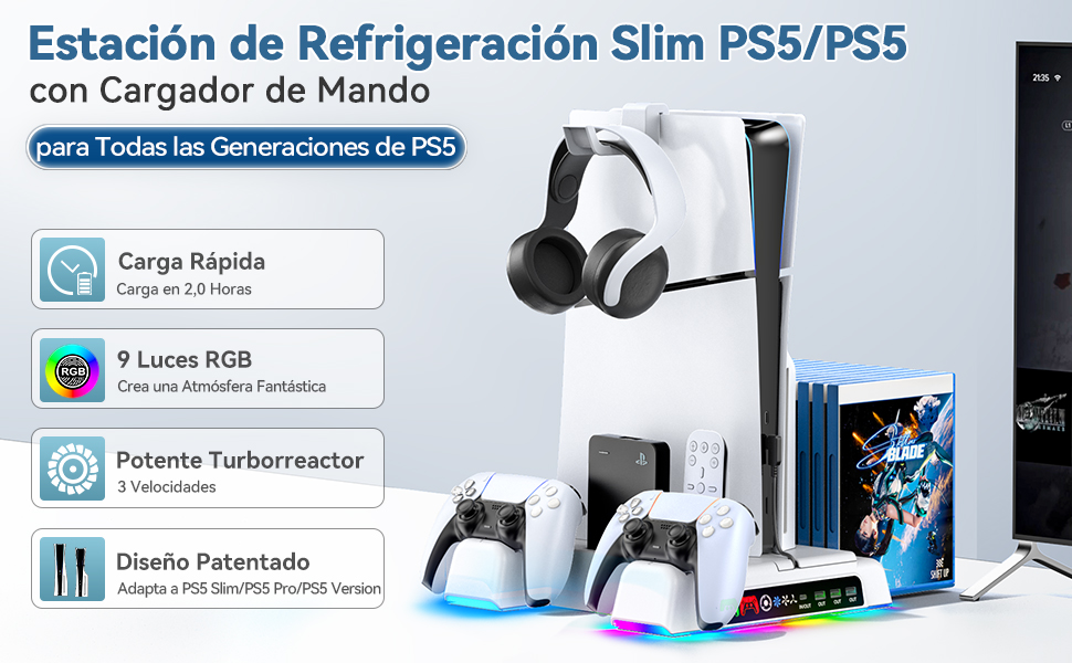 Soporte para PS5 y PS5 Slim