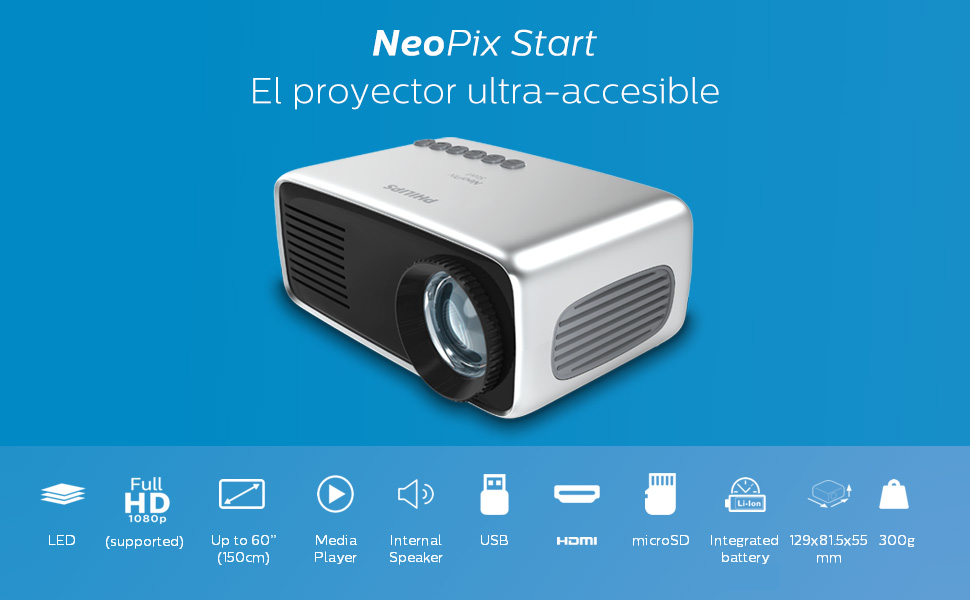 Philips NeoPix Start, Start, Mini Proyector, Proyector