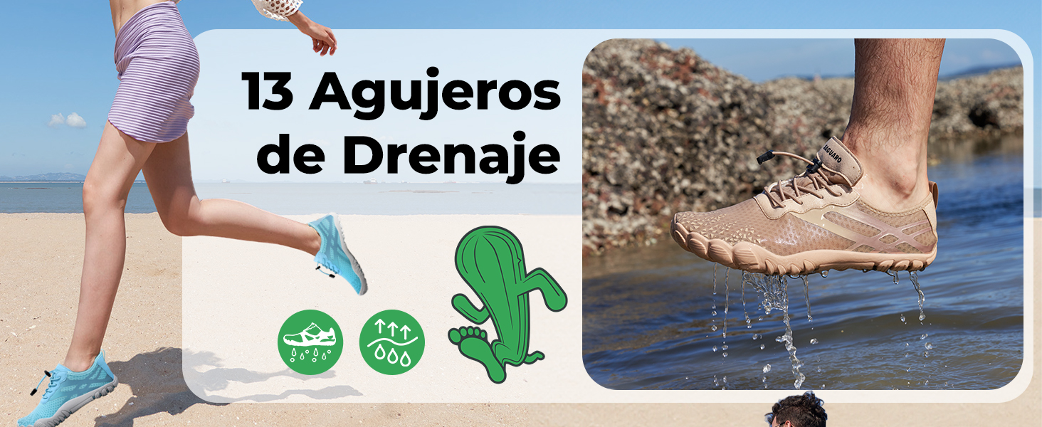 escarpines hombre agua