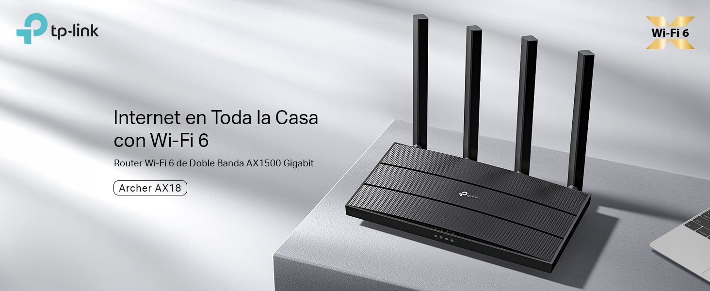 Archer AX18 - Router Wi-Fi 6 de Doble Banda AX1500 Gigabit