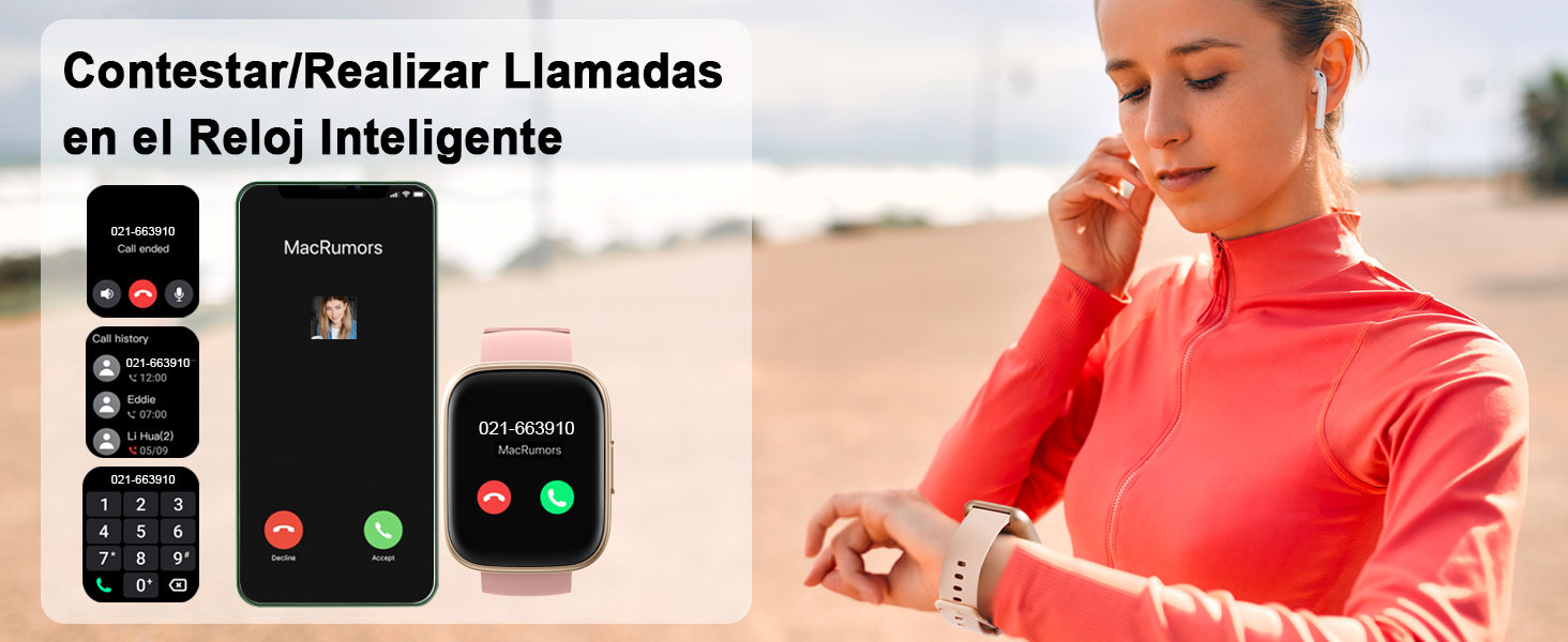 Contestar/Realizar Liamadasen el Reloj inteligente