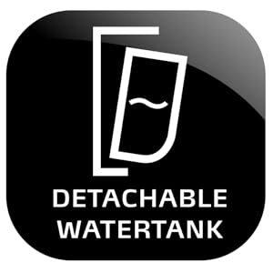 Depósito de agua extraíble.
