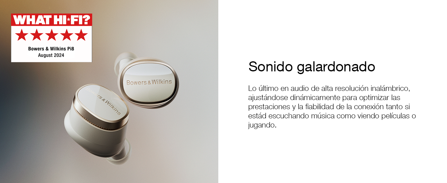 Bower & Wilkins Pi8, Auriculares Intraaurales Inalámbricos, Auriculares Intraaurales True Wireless