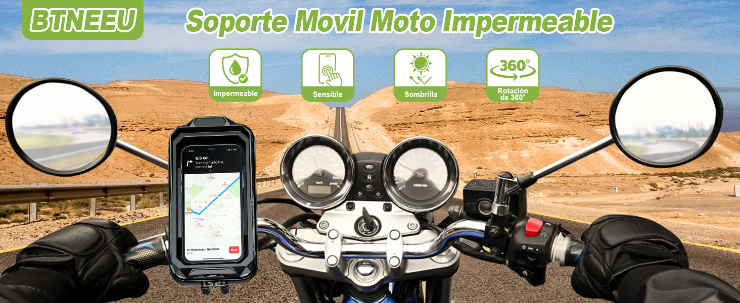 soporte móvil moto impermeable