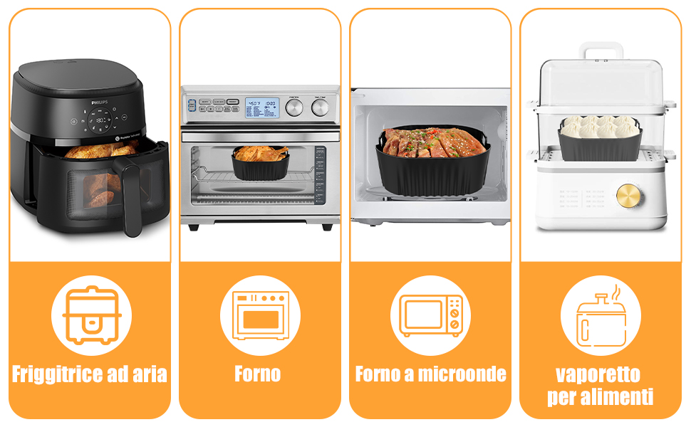 silicona plana Air Fryer para