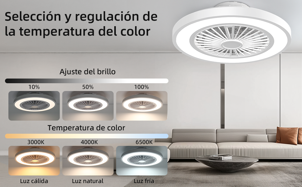 Ventilador de Techo con Luz