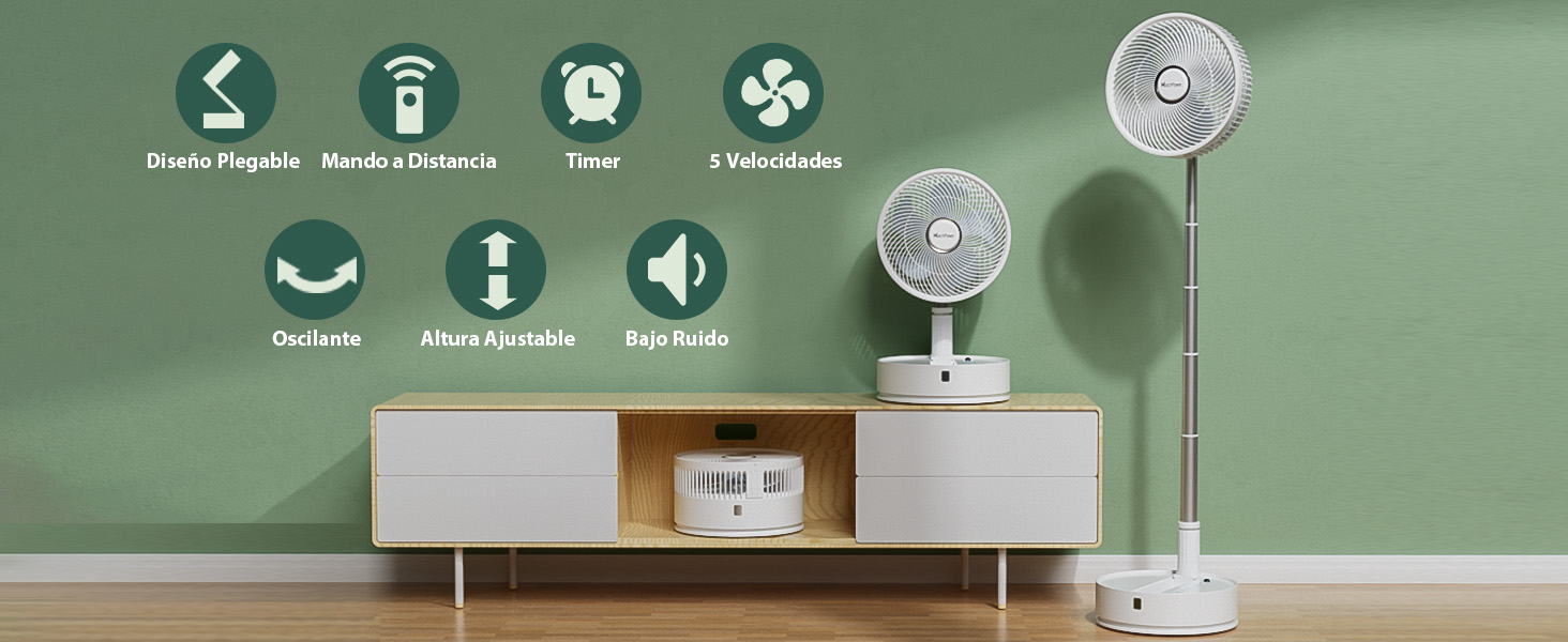 Marchpower 2 in 1 Ventilator de Pie Silencioso