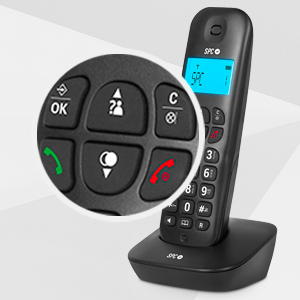 SPC Air Pro Dúo inalámbricos dect teléfono dos manos libres pantalla iluminada GAP modo ECO