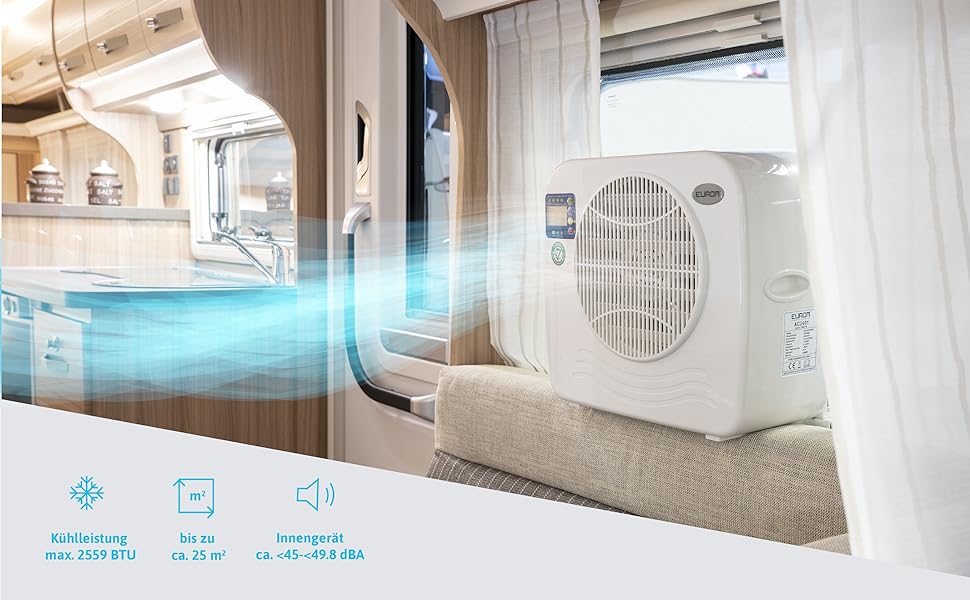Aire acondicionado, aire acondicionado split, camping, caravana