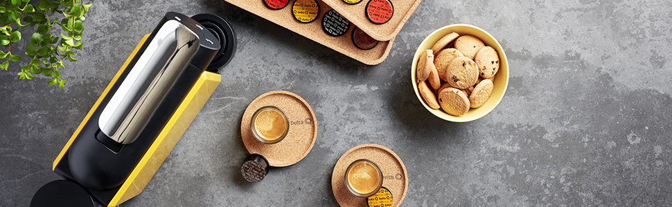 delta mini q cool amarilla cafetera coffee cafe