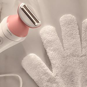 Exfolia tu piel con el guante exfoliante incluido