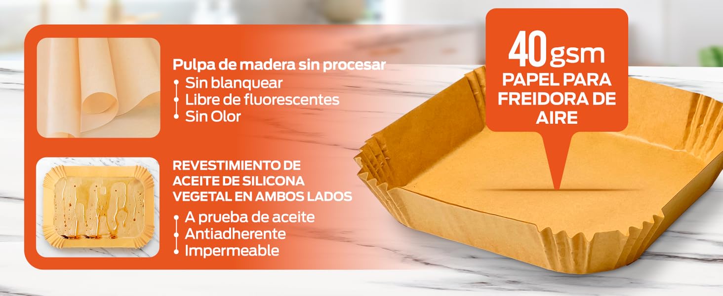 Papeles freidora aire