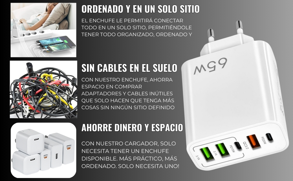 cargador carga rapida iphone para iphone samsung xiaomi huawei