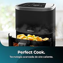ventana de visualización / Freidora dietética / 4 litros / 9 menús / 1400 W de potencia