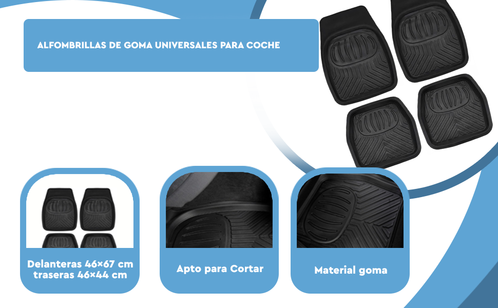 Alfombrillas de Goma Universales para Coche