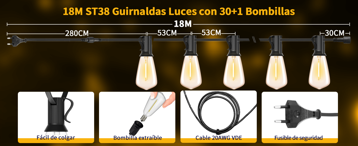Guirnalda Luces Exterior