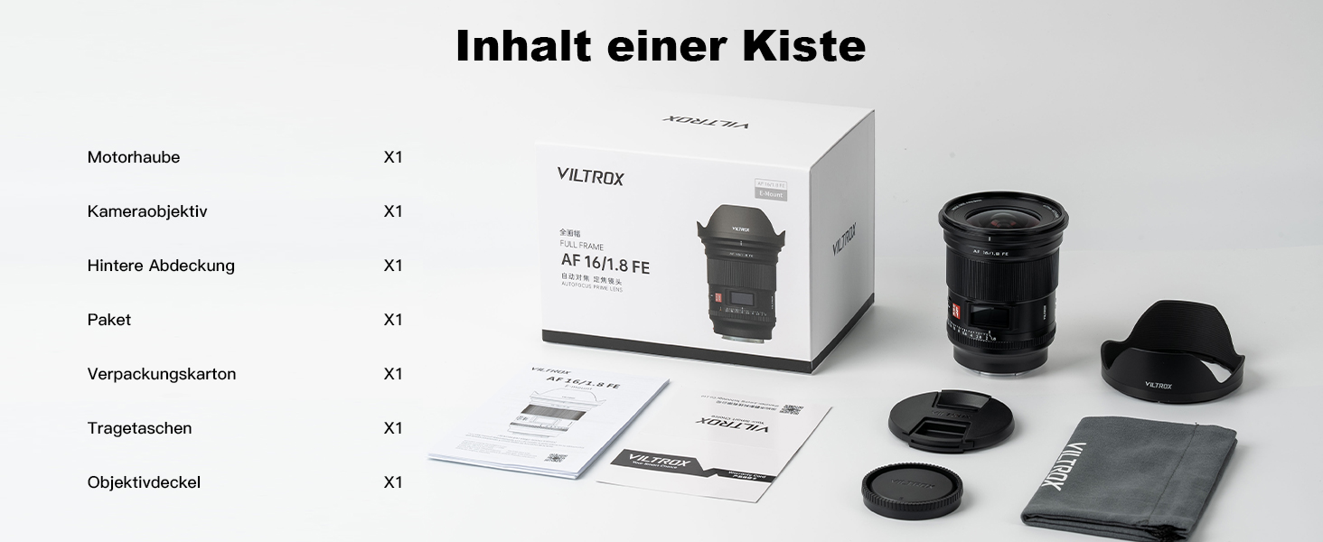 Viltrox 16mm f1.8 Lente Marco Longitud Focal Fija Gran Apertura